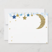 金ゴールドグリッター月モダンサンキューカード。 サンキューカード (裏面)