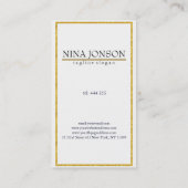 金ゴールドグリッター枠および写真 名刺 (裏面)