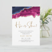 金ゴールドグリッター水彩性発現招待状 招待状 (スタンド正面)