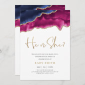 金ゴールドグリッター水彩性発現招待状 招待状 (正面/裏面)