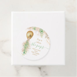 金ゴールドグリッター水彩気球ベビーシャワーポップ・アートのIt フェイバータグ