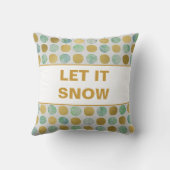 金ゴールドグリッター水玉模様メリークリスマス クッション (裏面)