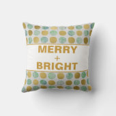 金ゴールドグリッター水玉模様メリークリスマス クッション (裏面)