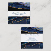 金ゴールドグリッター海軍アゲートスクエア名刺 スクエア名刺 (正面/裏面)