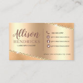 金ゴールドグリッター滴金属箔まつ毛 名刺 (裏面)