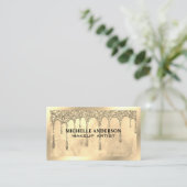 金ゴールドグリッター滴 | ゴールデン縁ど ロイヤリティカード (スタンド正面)