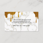 金ゴールドグリッター滴 |大理石とウィスク 名刺 (裏面)