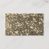 金ゴールドグリッター漫画メイドハウスクリーニングサービス 名刺 (裏面)