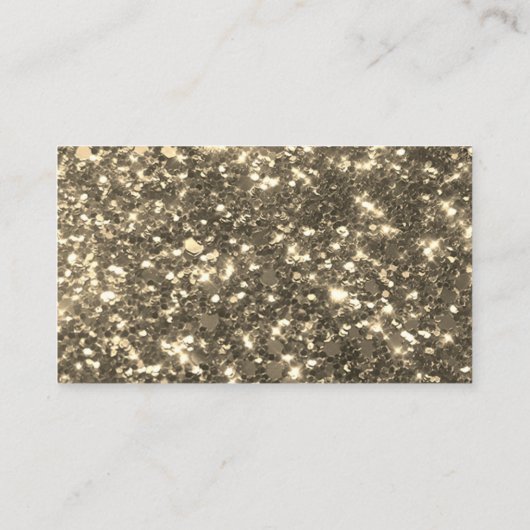 金ゴールドグリッター漫画メイドハウスクリーニングサービス 名刺 (裏面)