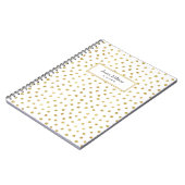 金ゴールドグリッター点 ノートブック (左側)