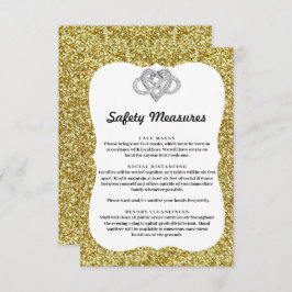 金ゴールドグリッター無限ハート安全対策 エンクロージャーカード