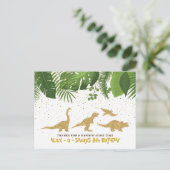 金ゴールドグリッター熱帯性サンキューカード シーズンポストカード (スタンド正面)