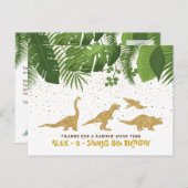 金ゴールドグリッター熱帯性サンキューカード シーズンポストカード (正面/裏面)