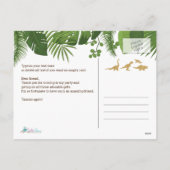 金ゴールドグリッター熱帯性サンキューカード シーズンポストカード (裏面)