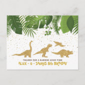 金ゴールドグリッター熱帯性サンキューカード シーズンポストカード (正面)