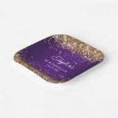 金ゴールドグリッター王室のパープル40とファブラス ペーパープレート (傾斜あり)