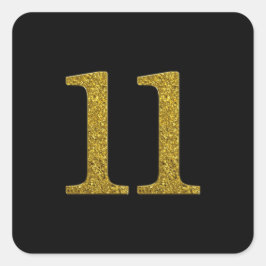 金ゴールドグリッター番号11 スクエアシール