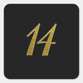 金ゴールドグリッター番号14 スクエアシール