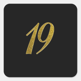 金ゴールドグリッター番号19 スクエアシール