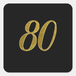 金ゴールドグリッター番号80 スクエアシール