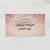 金ゴールドグリッター登録ナース名刺 名刺 (裏面)