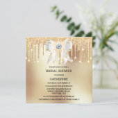 金ゴールドグリッター白弓きらめく灯 招待状 (スタンド正面)