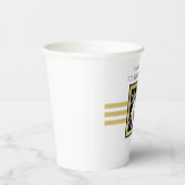 金ゴールドグリッター白黒アイススケート 紙コップ (右)