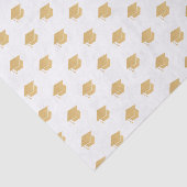 金ゴールドグリッター目盛りキャップパターンホワイト 薄葉紙 (詳細)