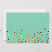 金ゴールドグリッター私の花嫁招待状 招待状 (裏面)