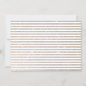 金ゴールドグリッター積み重ねモダン結婚リングや輪 招待状 (裏面)