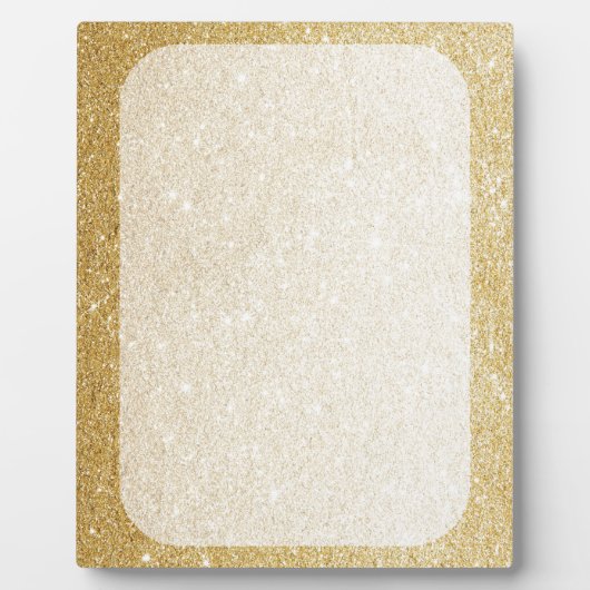 金ゴールドグリッター空白のテンプレート（カスタマイズ） フォトプラーク (正面)