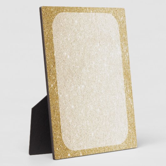 金ゴールドグリッター空白のテンプレート（カスタマイズ） フォトプラーク (側面)