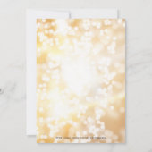 金ゴールドグリッター第40回デジタル誕生日招待状 招待状 (裏面)