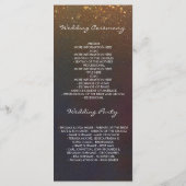 金ゴールドグリッター紅葉ヴィンテージウェディングプログラム プログラム (裏面)