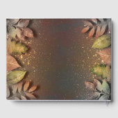 金ゴールドグリッター紅葉ヴィンテージウェディング ゲストブック (裏面)