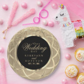 金ゴールドグリッター紙プレート ペーパープレート (パーティー)