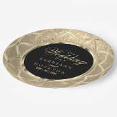 金ゴールドグリッター紙プレート ペーパープレート (アングル)