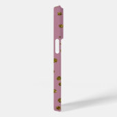 金ゴールドグリッター紙吹雪および赤面電話ケース Case-Mate iPhoneケース (裏面 / 右)