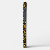 金ゴールドグリッター紙吹雪とブラック Case-Mate iPhoneケース (裏面 / 左)