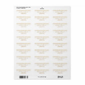 金ゴールドグリッター紙吹雪エレガントウェディングアドレス ラベル (フルシート)