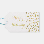 金ゴールドグリッター紙吹雪クリスマスギフトタグ ギフトタグ (裏面横)