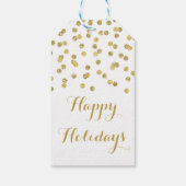 金ゴールドグリッター紙吹雪クリスマスベーキングラベル ギフトタグ (裏面)