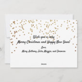 金ゴールドグリッター紙吹雪クリスマス写真 シーズンカード (裏面)