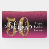 金ゴールドグリッター紙吹雪グラデーションピンク50 &ファボウス 横断幕 (横)