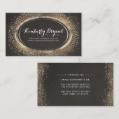 金ゴールドグリッター紙吹雪グラムフレモダンーム 名刺 (正面/裏面)
