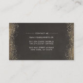 金ゴールドグリッター紙吹雪グラムフレモダンーム 名刺 (裏面)
