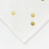 金ゴールドグリッター紙吹雪ドットポルカフリースブランケット フリースブランケット (角)