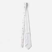 金ゴールドグリッター紙吹雪ドットポルカ爪、 ネイルパターンタイ ネクタイ (裏面)