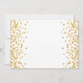 金ゴールドグリッター紙吹雪フォトサプライズSweet 16 招待状 (裏面)