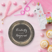 金ゴールドグリッター紙吹雪ヴィンテージグラマ結婚ー ペーパープレート (パーティー)